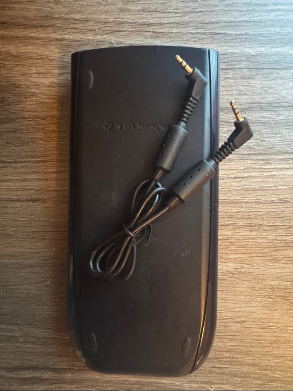 Texas Instruments Black Calculator Slide Case with Black Audio Cable